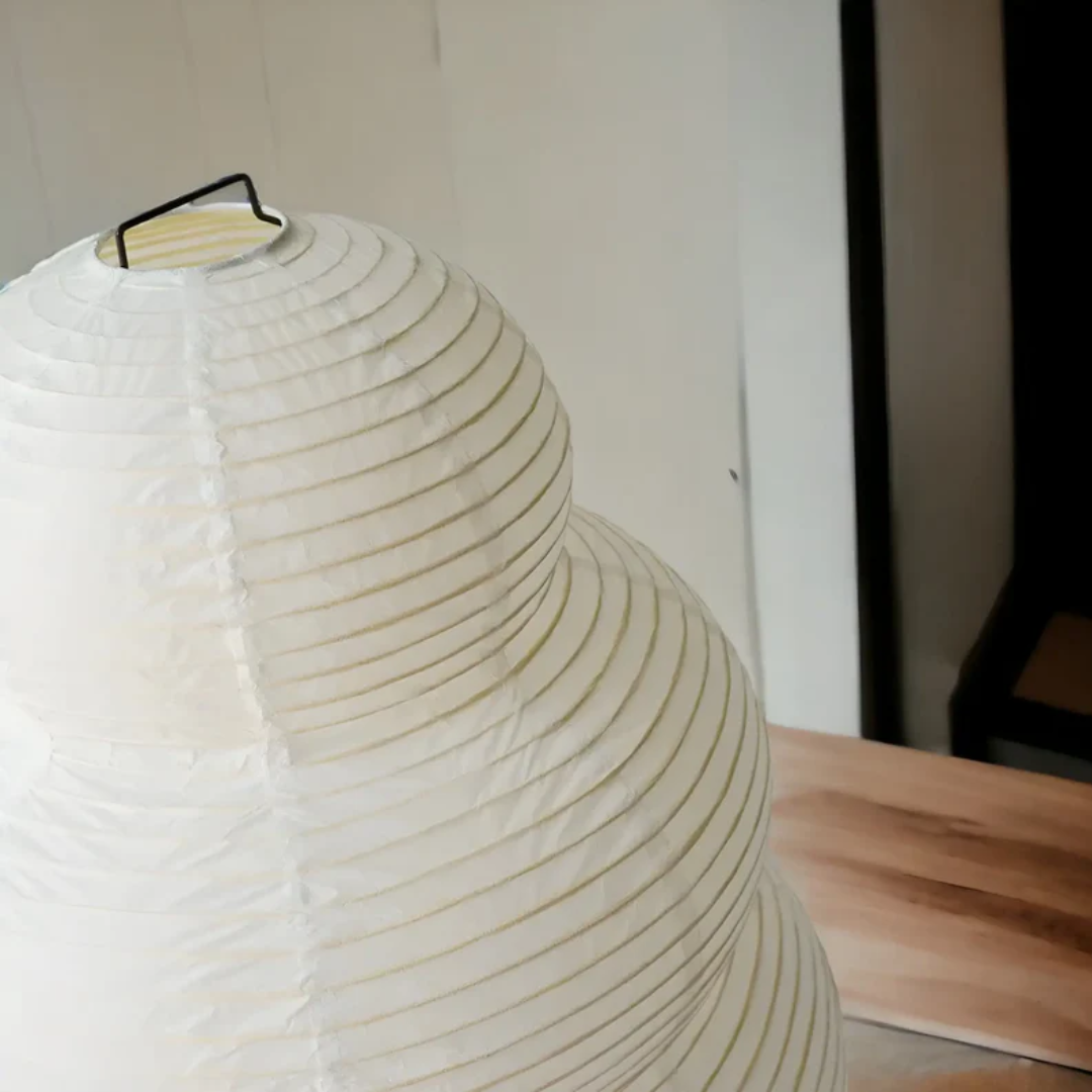 Paper Floor Lamp with Iron Tripod – Minimalist Design