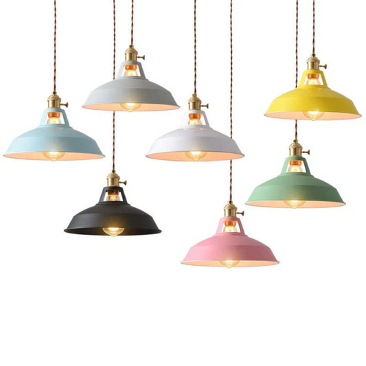 Colorful Metal Pendant Light – Adjustable Height